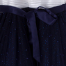Платье (3-7) - в мелкую полоску, на поясе- 3 цветка, юбка сетка с синими жемчужинками бело/синий 1 20149