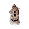 Кроссовки (36-40)-бежевые и коричневые вставки,с бежевыми шнурками и обьемной бежевой подошвой бежевый кожа 103-20-551