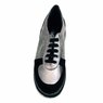 Ботинки (36-39)-на серой  подошве, серебристая вставка на пятке и носке, сбокумелкие камешки чёрный замша 152-5038