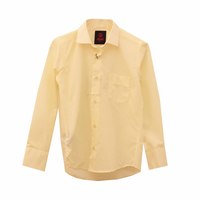 Рубашка (6-14)-д/р, с карманом, классика бледно желтый хлопок 97-47