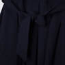 Школьная форма Сарафан (5-16) - пояс с бантом, рюши на юбке по низу синий габардин 70592