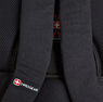 Рюкзак (ортопедический) -на кармане- молния по диагонали ,с  зарядкой, красно-белая надпись чёрный 9391