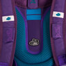 Рюкзак (ортопедический)- Сова на кармане ,обьёмные цветочки ,и  брелок -куколка фиолетовый 6-108