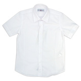 Школьная форма Рубашка (6-16)-к/р, мелкая полоска белый хлопок 7035
