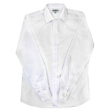 Школьная форма Рубашка (6-16)-д/р,гладкая с эмблемой белый хлопок 2020