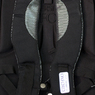 Рюкзак (ортопедический)-с серебристым кантом,белой и жёлтой полоской на кармане ,3-замка чёрный Х676