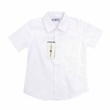 Школьная форма Рубашка (6-15)-к/р,мелкая полоска белый хлопок 7035