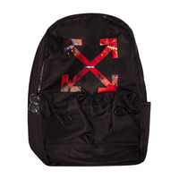 Рюкзак (большой)-со стрелками, застежка на молнии сверху, два передних кармана черный с красным F001