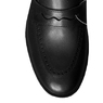Туфли (37-40)-двойная резинка на язычке, по шву фигурная отстрочка черный кожа 02-15-1